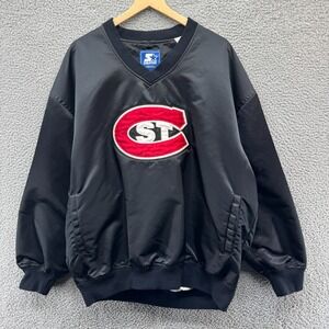Vintage St. Cloud State University Starter Jacket Mens XXL Black Windbreaker